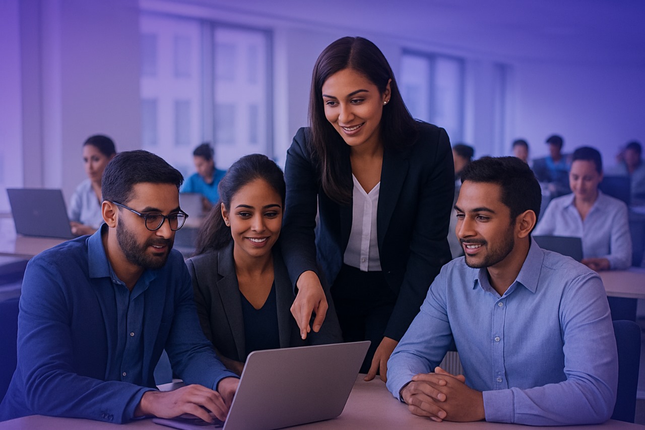 Team working together at XM Group